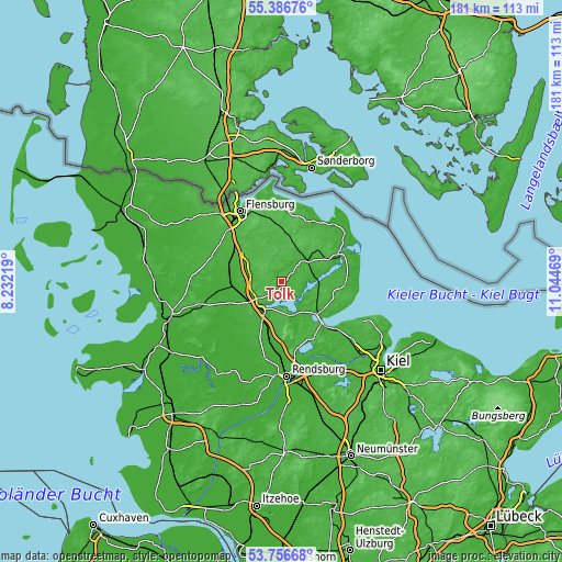 Topographic map of Tolk