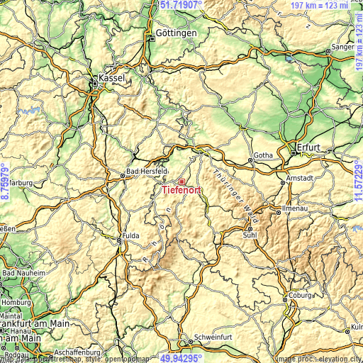 Topographic map of Tiefenort