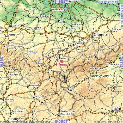 Topographic map of Theuma