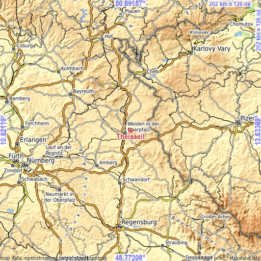 Topographic map of Theisseil