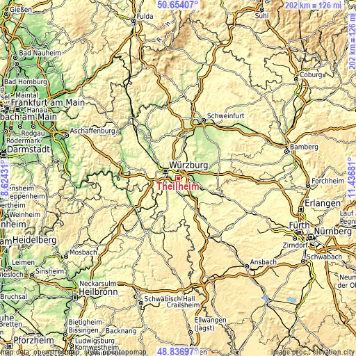 Topographic map of Theilheim
