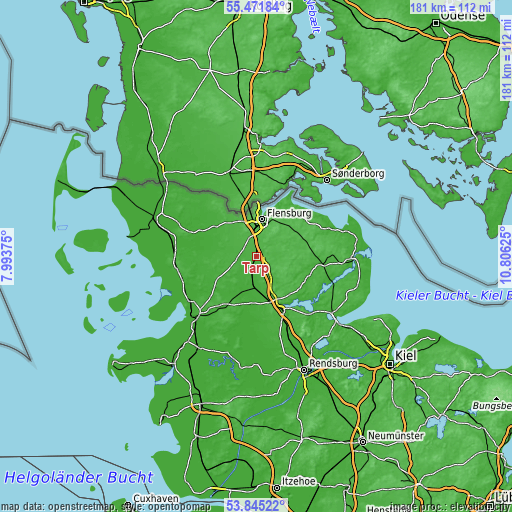 Topographic map of Tarp