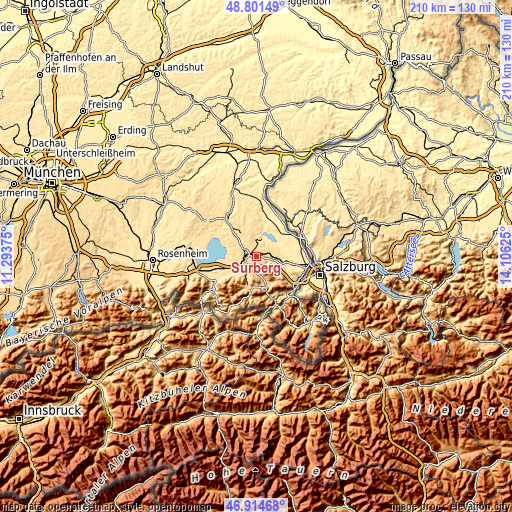 Topographic map of Surberg