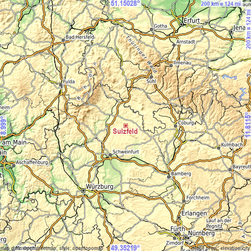 Topographic map of Sulzfeld