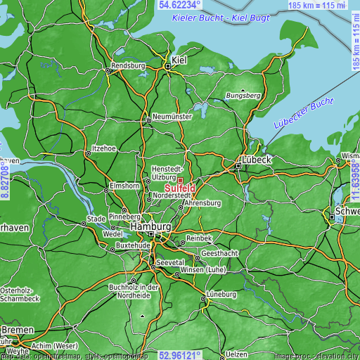 Topographic map of Sülfeld