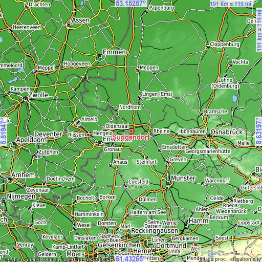 Topographic map of Suddendorf