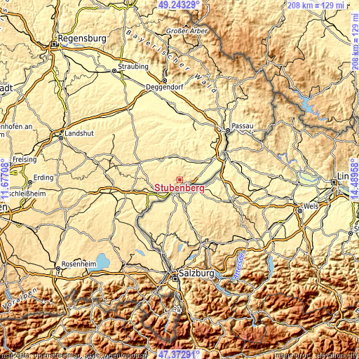 Topographic map of Stubenberg