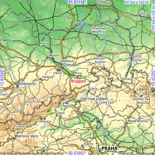 Topographic map of Struppen