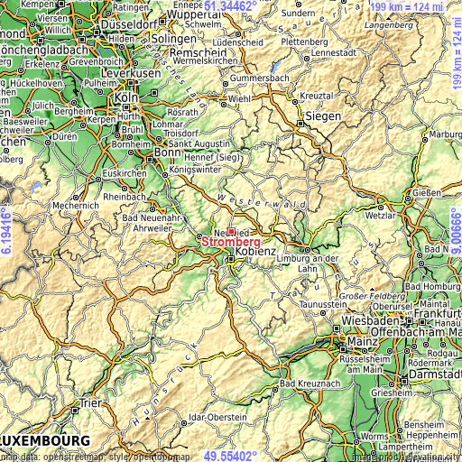 Topographic map of Stromberg
