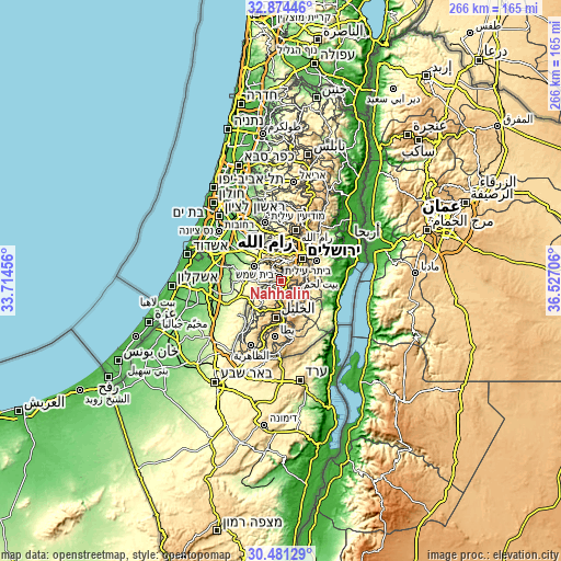 Topographic map of Naḩḩālīn