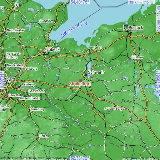 Topographic map of Stralendorf