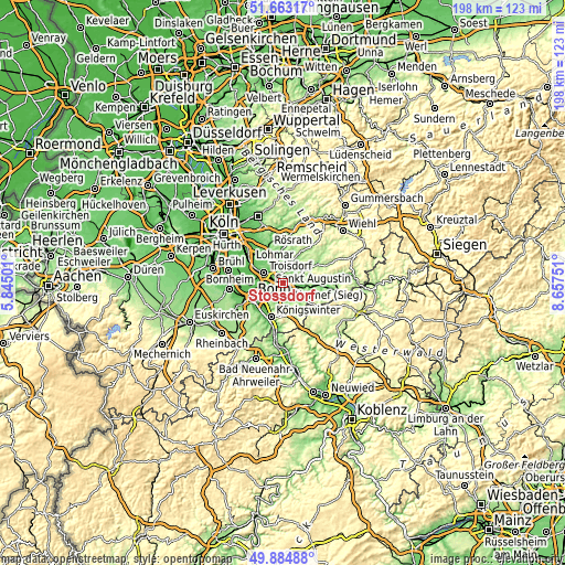 Topographic map of Stoßdorf