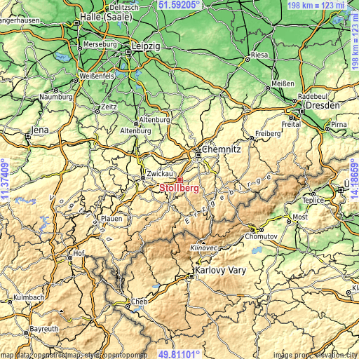 Topographic map of Stollberg