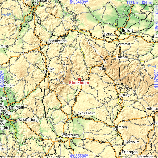 Topographic map of Stockheim