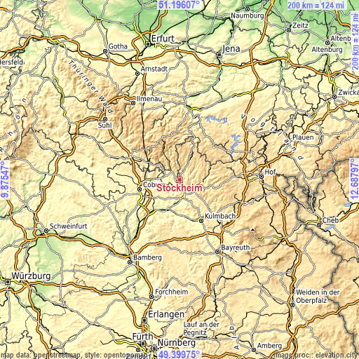 Topographic map of Stockheim