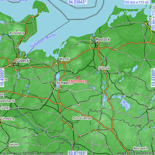 Topographic map of Sternberg