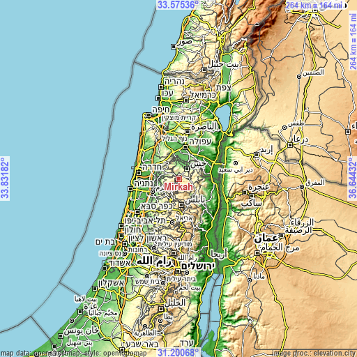 Topographic map of Mirkah