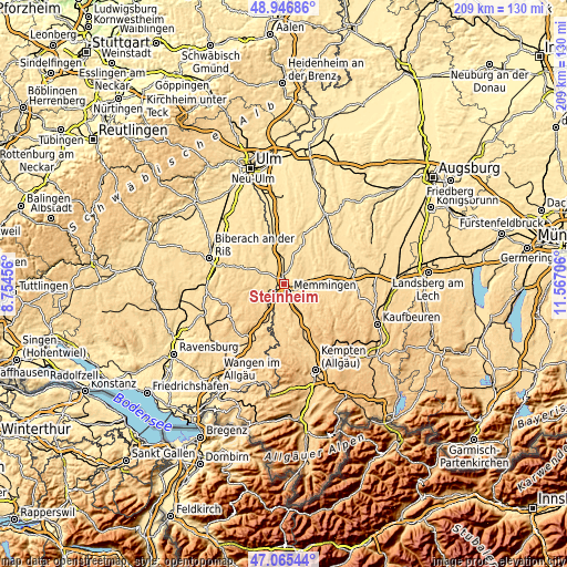 Topographic map of Steinheim