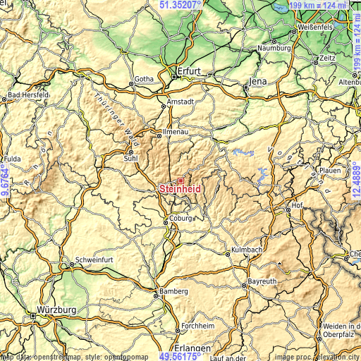 Topographic map of Steinheid