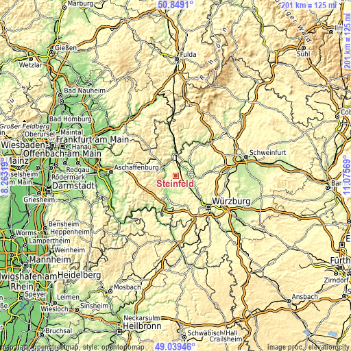 Topographic map of Steinfeld