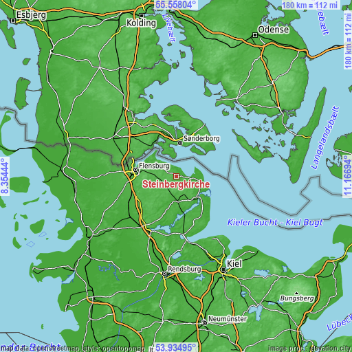 Topographic map of Steinbergkirche