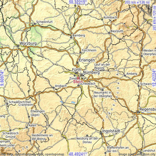 Topographic map of Stein
