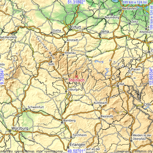 Topographic map of Steinach