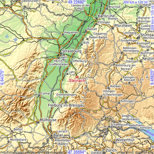 Topographic map of Steinach