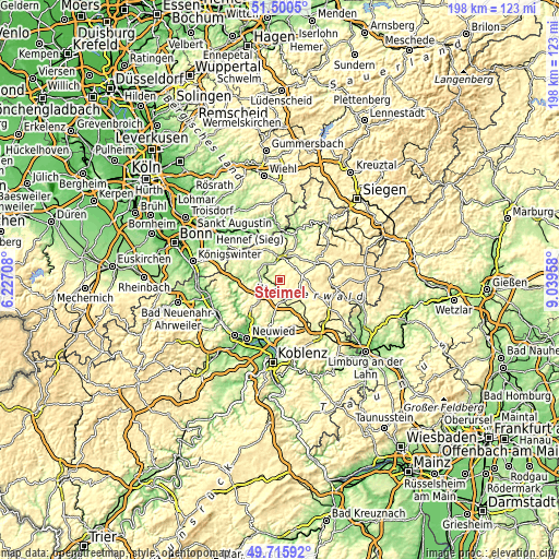 Topographic map of Steimel