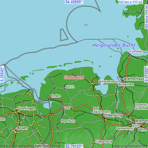 Topographic map of Stedesdorf