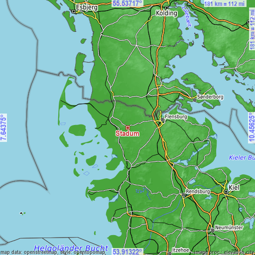 Topographic map of Stadum