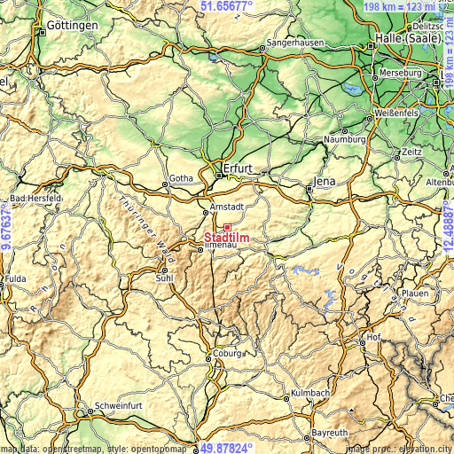 Topographic map of Stadtilm