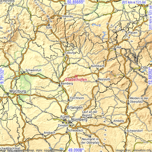 Topographic map of Stadelhofen