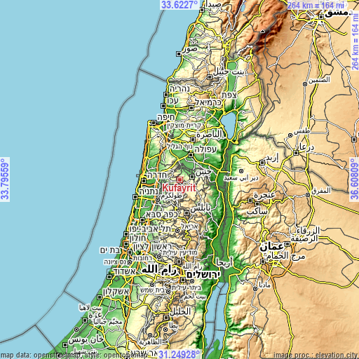 Topographic map of Kufayrit
