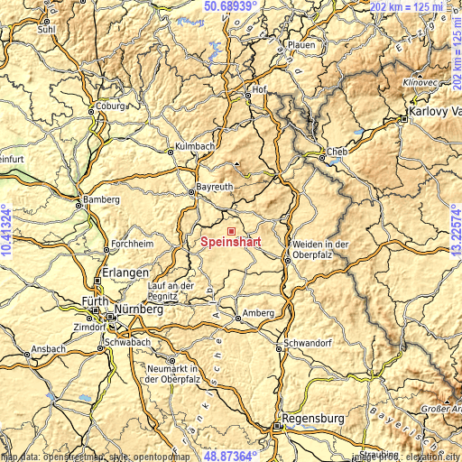 Topographic map of Speinshart