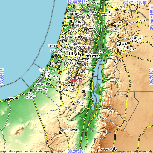 Topographic map of Qalqas