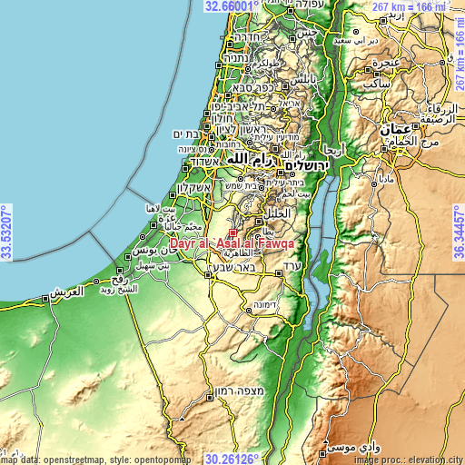 Topographic map of Dayr al ‘Asal al Fawqā