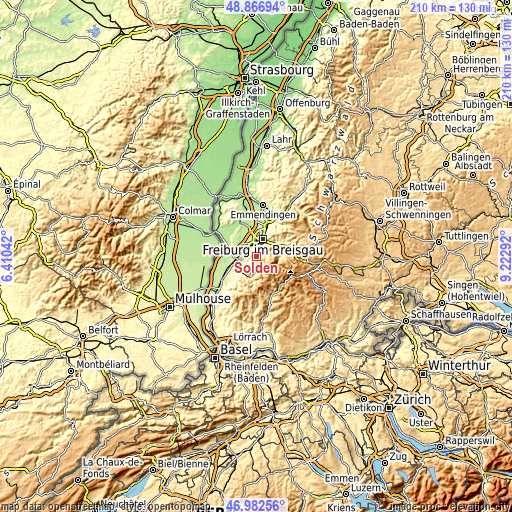 Topographic map of Sölden