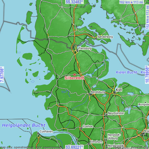 Topographic map of Silberstedt