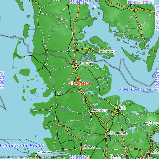 Topographic map of Sieverstedt