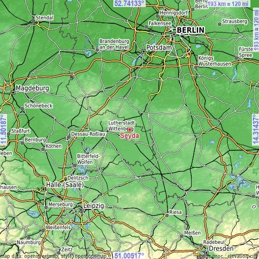 Topographic map of Seyda