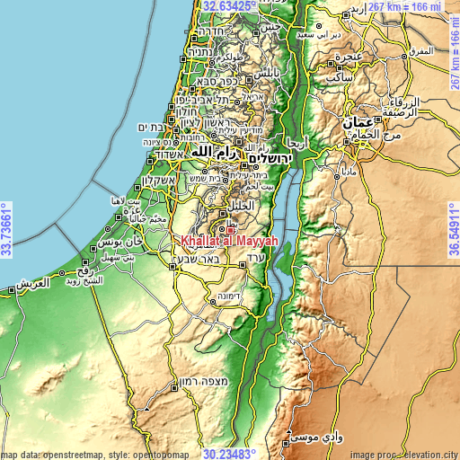 Topographic map of Khallat al Mayyah