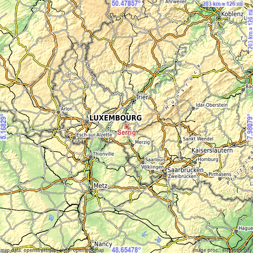 Topographic map of Serrig