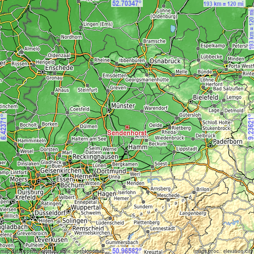 Topographic map of Sendenhorst