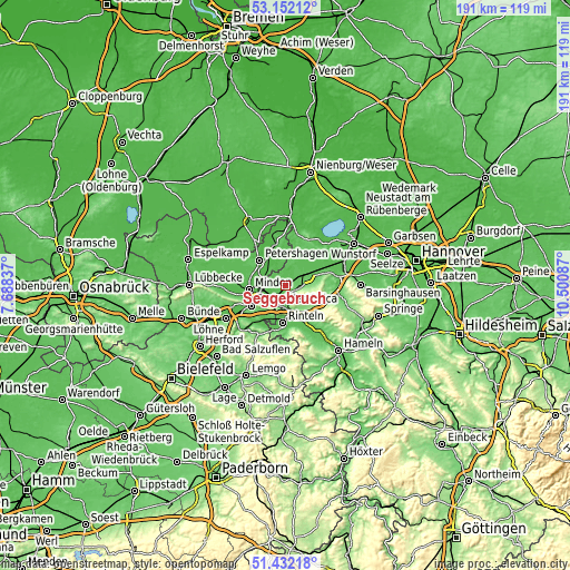 Topographic map of Seggebruch