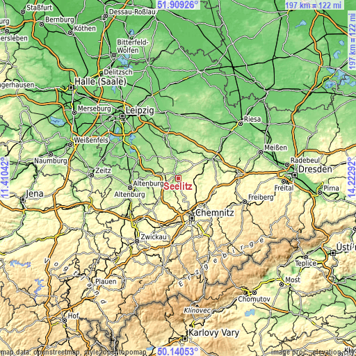 Topographic map of Seelitz