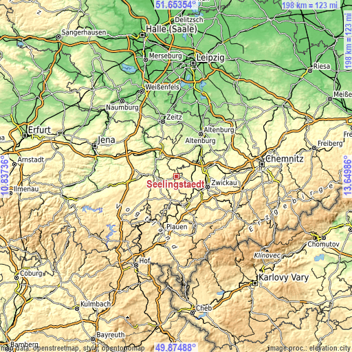 Topographic map of Seelingstädt