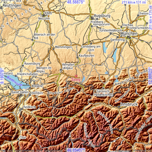 Topographic map of Seeg