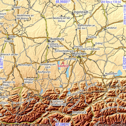 Topographic map of Seefeld