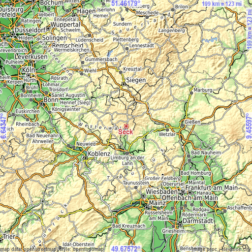 Topographic map of Seck